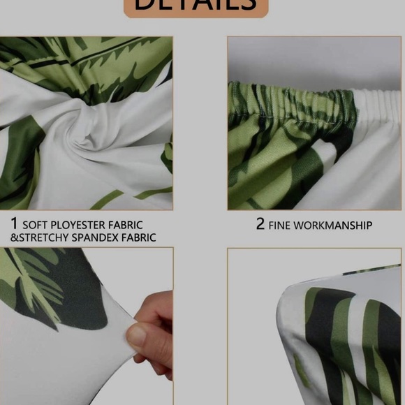 NWT Dining Chair Seat Covers, 4 piece set; Stretchable & machine washable - Picture 3 of 5